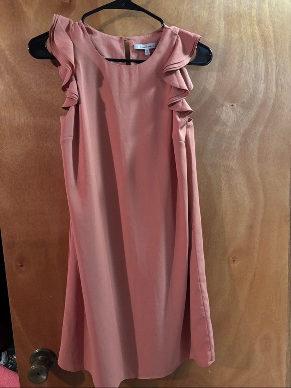 Naked Zebra Lined Ruffle-Sleeve Dress